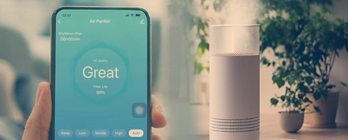 Mobile app based smart air purifier